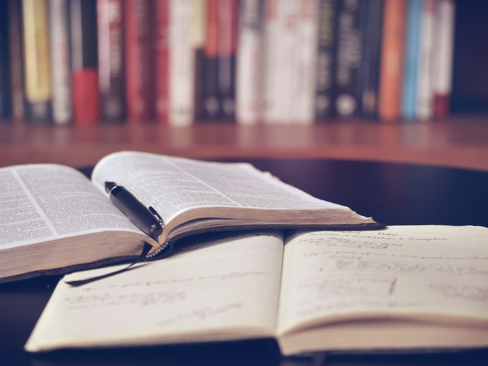 An open journal on a light surface